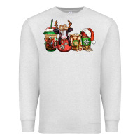 Oatmeal Heather christmas baby calf coffee cups Premium Sweatshirt - Jasminsmagicworld