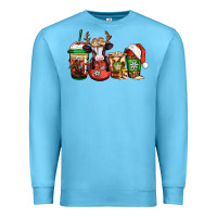 Ocean Blue christmas baby calf coffee cups Premium Sweatshirt - Jasminsmagicworld