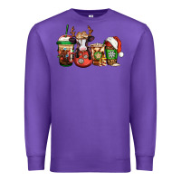 Purple christmas baby calf coffee cups Premium Sweatshirt - Jasminsmagicworld