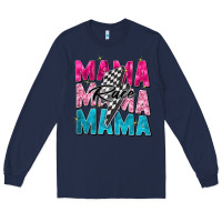 Navy race mama Long Sleeve Tee - Zillion Design Studio