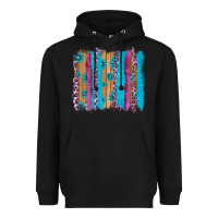 Gemstone And Pink Leopard Brushstrok Heavyweight Hoodie | Teevron