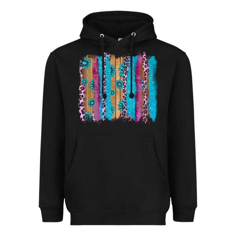 Gemstone And Pink Leopard Brushstrok Heavyweight Hoodie by AdoDesignShop | Teevron