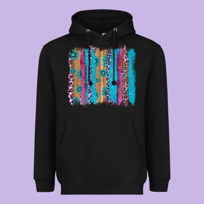 Gemstone And Pink Leopard Brushstrok Heavyweight Hoodie Designed By Adodesignshop