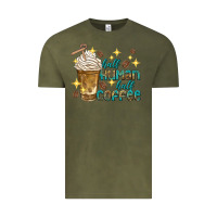 Vintage Olive half human half coffee Vintage Tee - texasbilliewilder