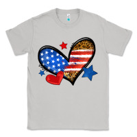 Moon Dust American flag heart leopard Classic Tee - Neo Western