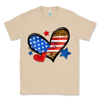 Mushroom American flag heart leopard Classic Tee - Neo Western