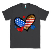 Smoke American flag heart leopard Classic Tee - Neo Western