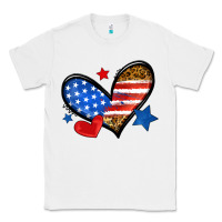 White American flag heart leopard Classic Tee - Neo Western