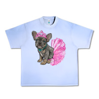 Grape Ice Balerina French Bulldog With Tutu Urban Heavy Tee - RanaPortraitStore