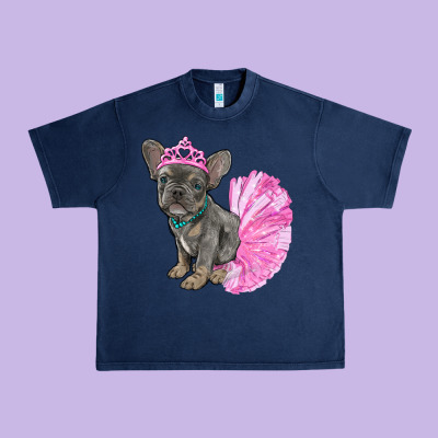 Urban Heavy Tee Balerina French Bulldog With Tutu
