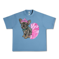 Pebble Blue Balerina French Bulldog With Tutu Urban Heavy Tee - RanaPortraitStore