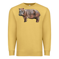 Antique Gold hippopotamus Premium Sweatshirt - LillyAllenDesigns
