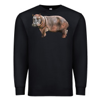 Black hippopotamus Premium Sweatshirt - LillyAllenDesigns