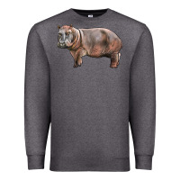 Charcoal Heather hippopotamus Premium Sweatshirt - LillyAllenDesigns