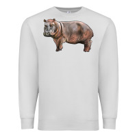 Dove Grey hippopotamus Premium Sweatshirt - LillyAllenDesigns