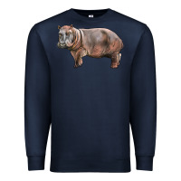 Navy hippopotamus Premium Sweatshirt - LillyAllenDesigns