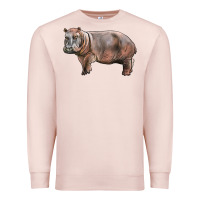 Pale Pink hippopotamus Premium Sweatshirt - LillyAllenDesigns