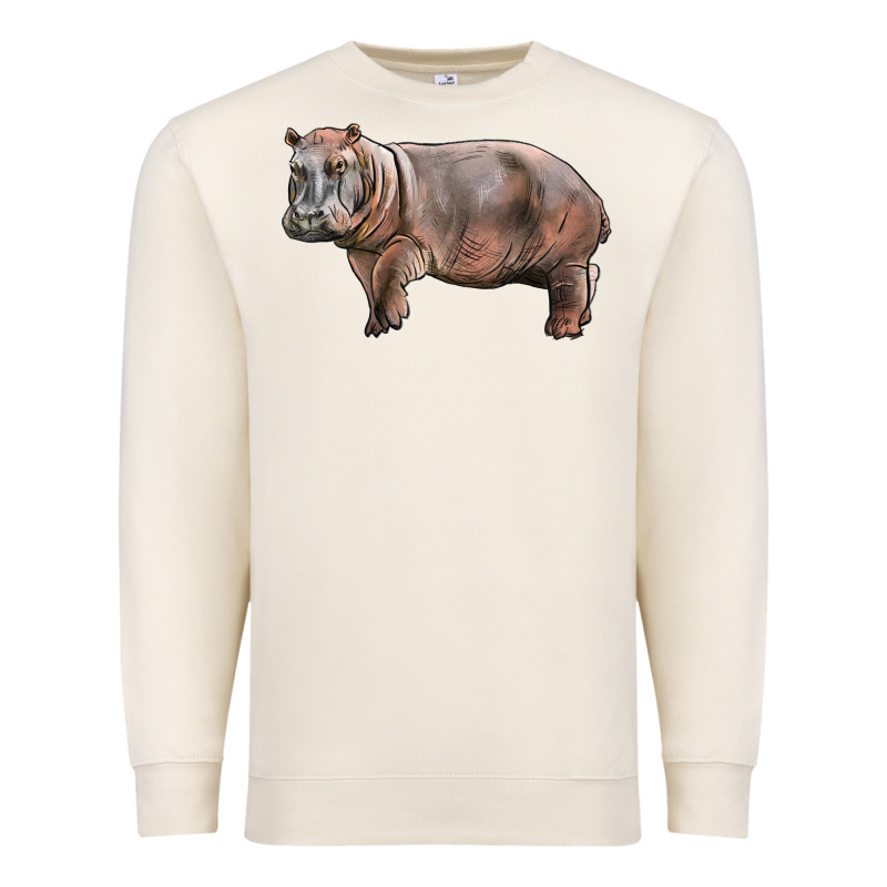 Hippopotamus Premium Sweatshirt by LillyAllenDesigns | Teevron