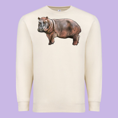 Hippopotamus Premium Sweatshirt Designed By Lillyallendesigns