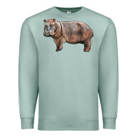 Seafoam hippopotamus Premium Sweatshirt - LillyAllenDesigns