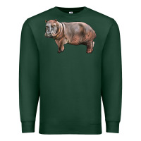 Sports Green hippopotamus Premium Sweatshirt - LillyAllenDesigns