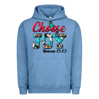 Pigment Pebble Blue Choose Joy Urban Hoodie - BundleAndBundleShop