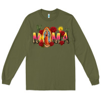 Army Green our lady of guadalupe mama Long Sleeve Tee - CTS Tumbler Store