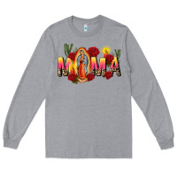 Heather Grey our lady of guadalupe mama Long Sleeve Tee - CTS Tumbler Store