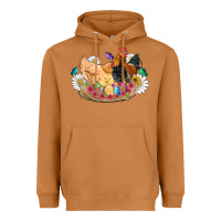 Meerkat easter coop animals farm chicken chiks rooster flowers butterfly Heavyweight Hoodie - Artiststas