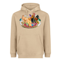 Mushroom easter coop animals farm chicken chiks rooster flowers butterfly Heavyweight Hoodie - Artiststas