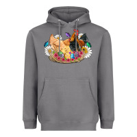 Storm easter coop animals farm chicken chiks rooster flowers butterfly Heavyweight Hoodie - Artiststas