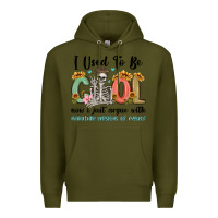 Army Green i used to be cool now i just argue with miniature Premium Hoodie - MaliasSmallBusiness