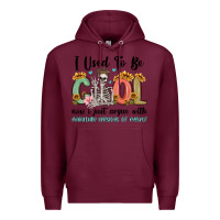 Burgundy i used to be cool now i just argue with miniature Premium Hoodie - MaliasSmallBusiness