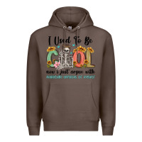 Coffee i used to be cool now i just argue with miniature Premium Hoodie - MaliasSmallBusiness