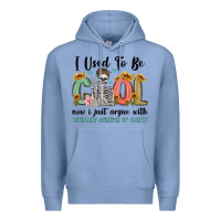 Colony Blue i used to be cool now i just argue with miniature Premium Hoodie - MaliasSmallBusiness