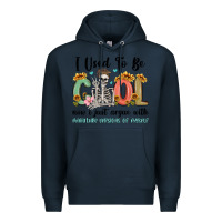 Navy i used to be cool now i just argue with miniature Premium Hoodie - MaliasSmallBusiness