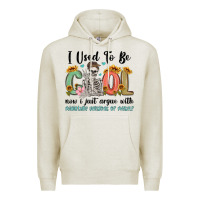 Oatmeal Heather i used to be cool now i just argue with miniature Premium Hoodie - MaliasSmallBusiness