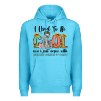 Ocean Blue i used to be cool now i just argue with miniature Premium Hoodie - MaliasSmallBusiness
