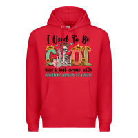 Red i used to be cool now i just argue with miniature Premium Hoodie - MaliasSmallBusiness