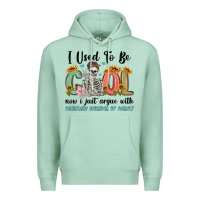 Seafoam i used to be cool now i just argue with miniature Premium Hoodie - MaliasSmallBusiness