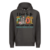 Smoke i used to be cool now i just argue with miniature Premium Hoodie - MaliasSmallBusiness