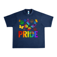 Navy hippie pride Urban Heavy Tee - texasbilliewilder