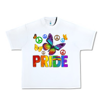 White hippie pride Urban Heavy Tee - texasbilliewilder
