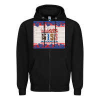 Black 4th of july little miss America Zipper Hoodie - HRA Design Shop