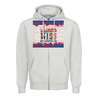 Dove Grey 4th of july little miss America Zipper Hoodie - HRA Design Shop