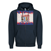 4th Of July Little Miss America Zipper Hoodie | Teevron