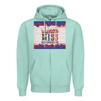 Seafoam 4th of july little miss America Zipper Hoodie - HRA Design Shop