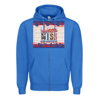 True Royal 4th of july little miss America Zipper Hoodie - HRA Design Shop