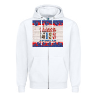 White 4th of july little miss America Zipper Hoodie - HRA Design Shop