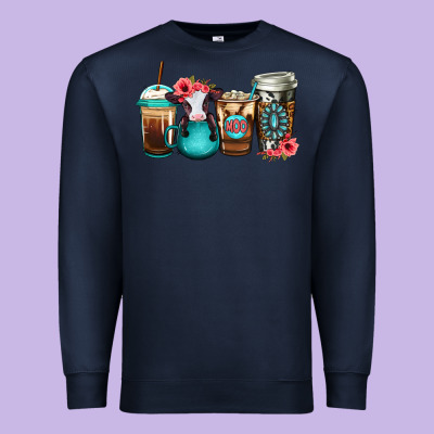 Baby Calf Coffee Cups Premium Sweatshirt Designed By Jasminsmagicworld